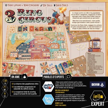 3 Ring Circus est un jeu où vous incarnez un directeur de cirque à la fin du XIXe siècle aux États-Unis. À bord de votre caravan