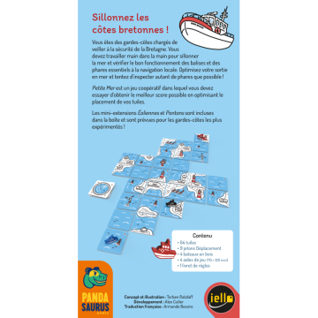 "Petite Mer", le jeu de société coopératif où vous devenez les garde-côtes du golfe du Morbihan en Bretagne. Ce jeu vous met au