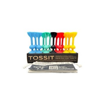 TOSSIT, c’est la pétanque revisitée, avec encore plus de possibilités ! Avec 12 fléchettes en 4 couleurs, ce pack est idéal pour