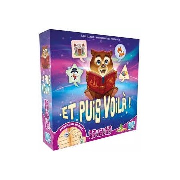 Dans Et puis Voilà !, les jeunes joueuses et joueurs sont invités à créer leur propre histoire. Leur plateau de jeu comporte une