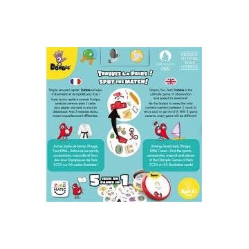 Dobble se pare des couleurs olympiques ! Une édition qui sera un parfait souvenir de cet événement exceptionnel. Dobble est un j