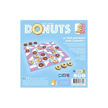 Le clash gourmand pour 2 joueurs ! Mélangez les plateaux, distribuez 15 donuts à chacun et jouez ! Chaque placement conditionne
