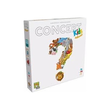 Concept Kids Animaux est un jeu familial adapté pour les enfants dès 4 ans grâce à ses cartes illustrées et ses icônes : pas bes
