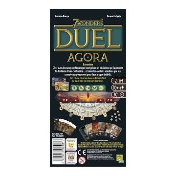 Trafic d’influence à deux ! Voici une nouvelle extension pour le best-seller des jeux à deux : 7 Wonders Duel – Agora !  Elle me