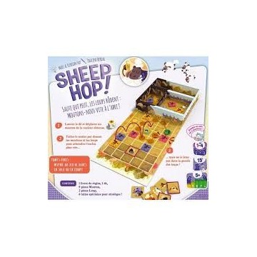 Sheep Hop ! est un jeu pour les enfants (et leurs parents) qui s’inspire des règles du jeu de dames. En sautant les uns par-dess