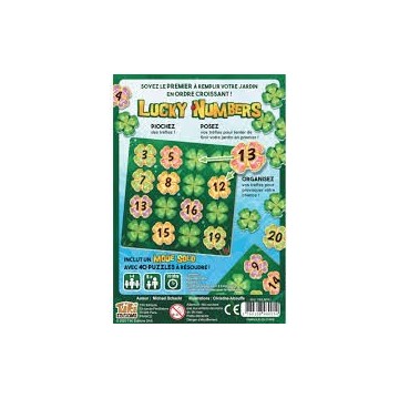 Soyez le premier à remplir votre jardin en ordre croissant ! Piochez des trèfles numérotés, posez-les et organisez judicieusemen