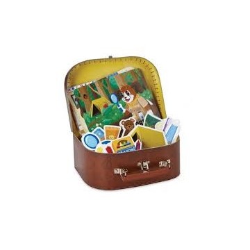 Oh, mais la valise de Toby n'est pas encore bouclée !  Aidez-le vite à préparer ses bagages et à s'assurer qu'ils correspondent