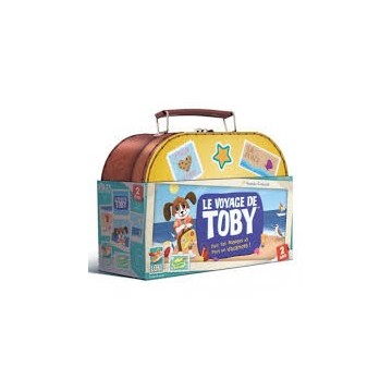 Oh, mais la valise de Toby n'est pas encore bouclée !  Aidez-le vite à préparer ses bagages et à s'assurer qu'ils correspondent
