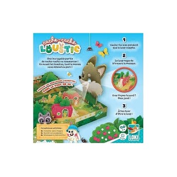 Découvrez le jeu de société "Cache-cache Loustic", inspiré du classique jeu de cache-cache, conçu spécialement pour les tout-pet