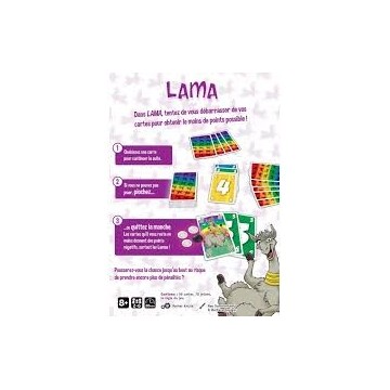 Dans LAMA, vous voulez jeter des cartes de votre main aussi vite que possible, mais vous ne pourrez peut-être pas jouer ce que v