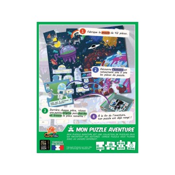 « Mon Puzzle Aventure » est le renouveau d'un classique : le puzzle. Réalise le puzzle puis, une fois les 42 pièces placées, ret