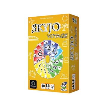 Embarquez Skyjo Voyage dans toutes vos aventures ! Cette version compacte du célèbre jeu Skyjo vous permet de jouer n’importe où