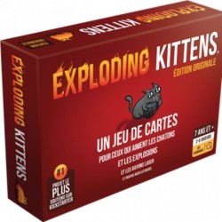 Le jeu d’ambiance déjanté arrive enfin en français !  Exploding Kittens revisite la célèbre Roulette Russe dans un jeu de cartes
